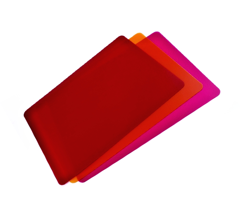Podložka krájecí SET 3 ks 38x28; v-0,6cm color mix  ( pracovní deska kuchyňská )