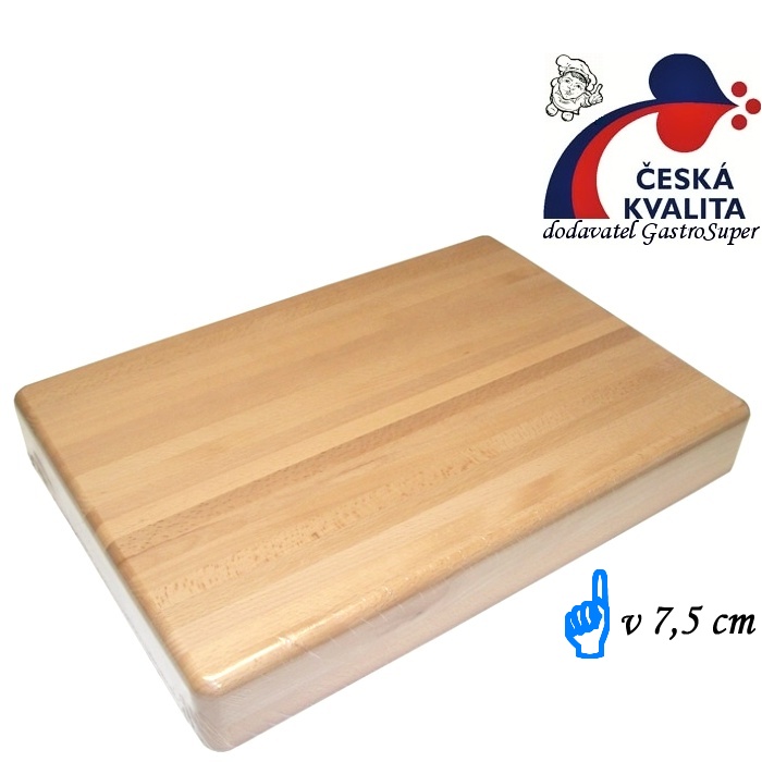 Deska kuch. Masodeska 50x35v7,5 cm s úchytem bukové dřevo
