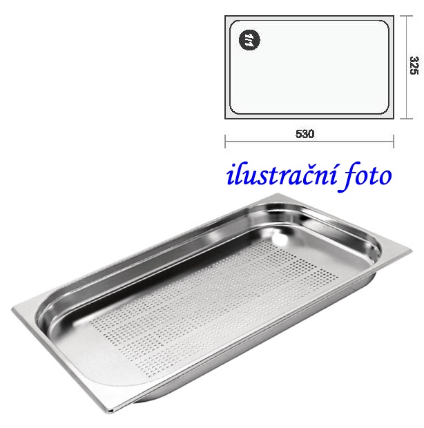GN 1/1 -  40 INOX - perforované