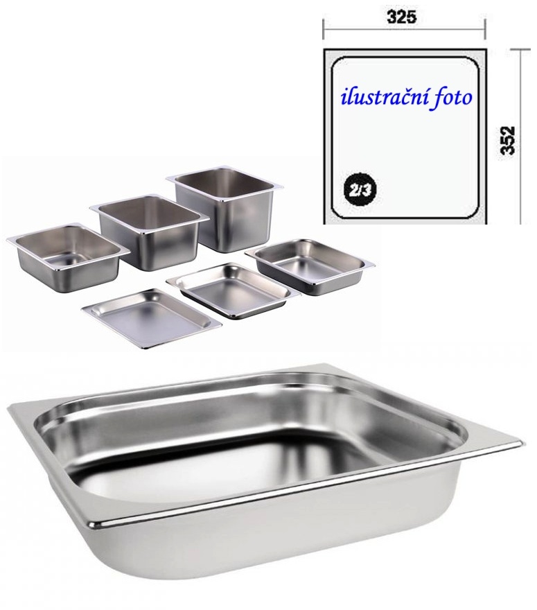 GN 2/3 -  65 INOX