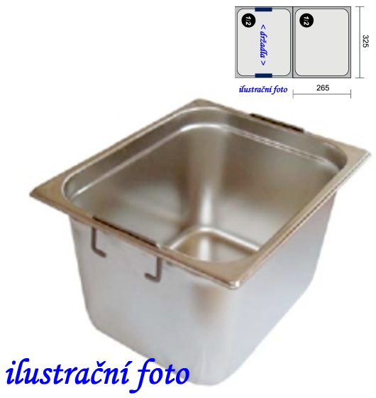 GN 1/2 - 200 INOX + držadla