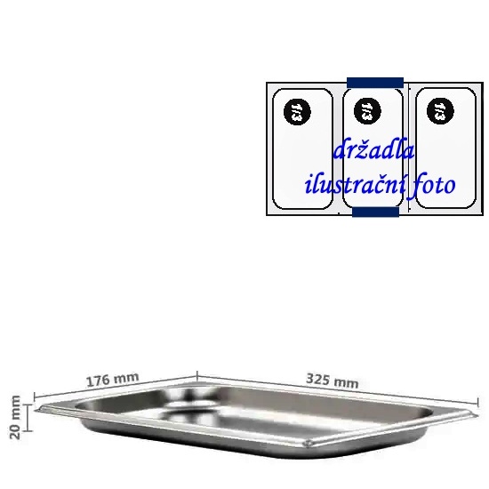 GN 1/3 -  20 INOX