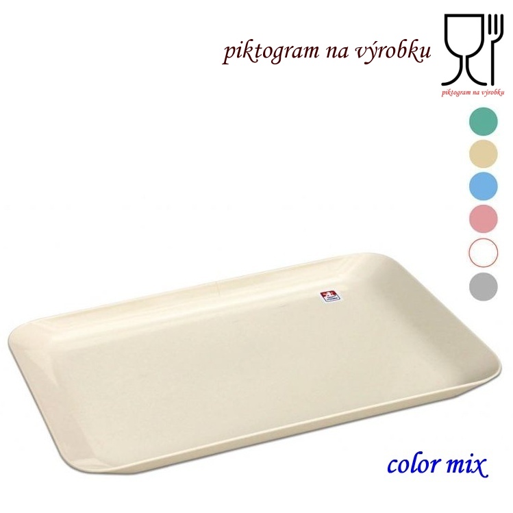 Podnos 19x13cm svačinka UH PETRA-color mix B-20 ks