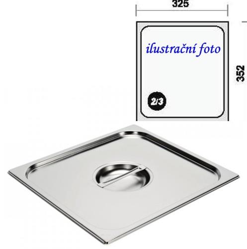 Víko GN 2/3 INOX obyčejné