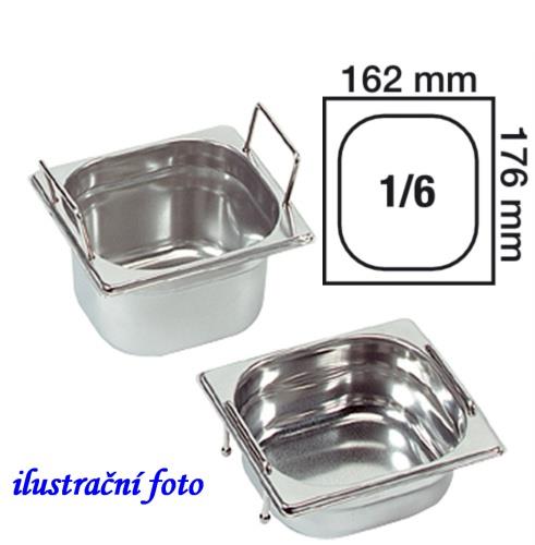 GN 1/6 - 100 INOX s drtžadly