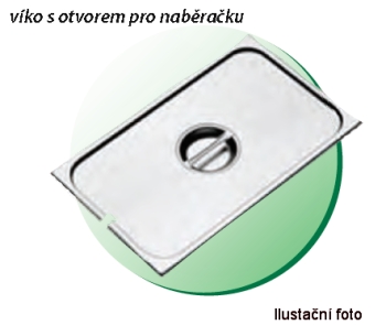 Víko GN 1/2 INOX výřez naběračka
