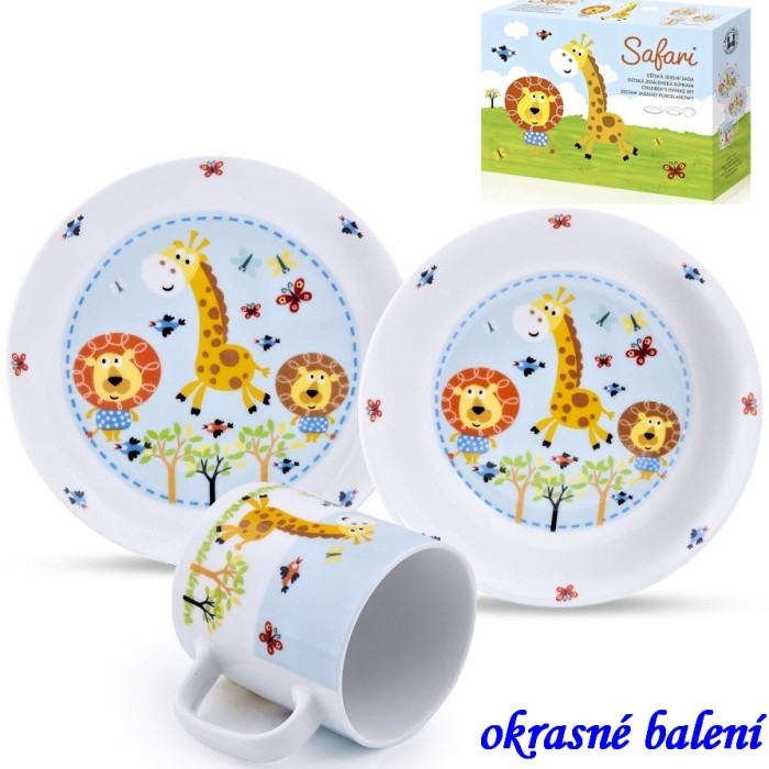 Dětská spr. 3 díly porcelán Safari Bal 8 spr.