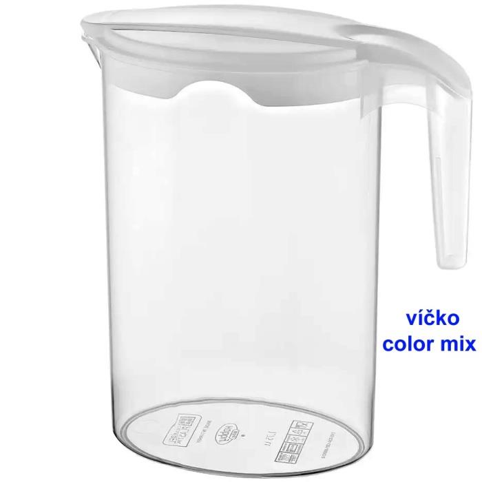 Konvice, džbán plast-PP 1,75 lit. color MIX