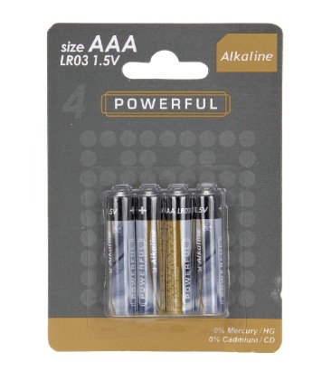 Baterie AAA 1,5 V SET 4ks tužkové-malé Alkalické