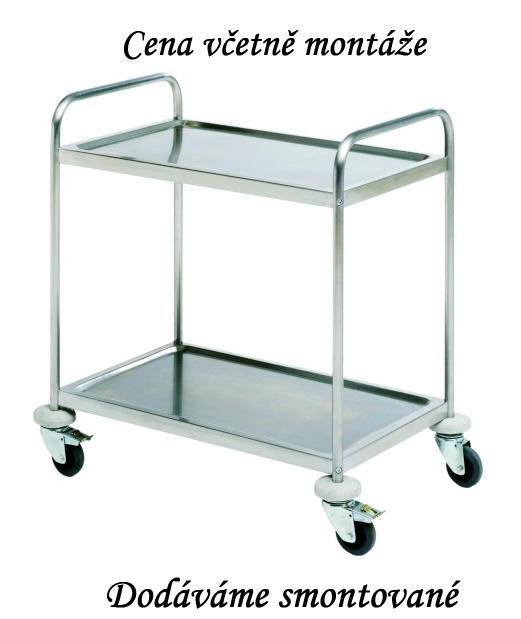 Vozík servir. 2-P 86x54x93 INOX s montáží